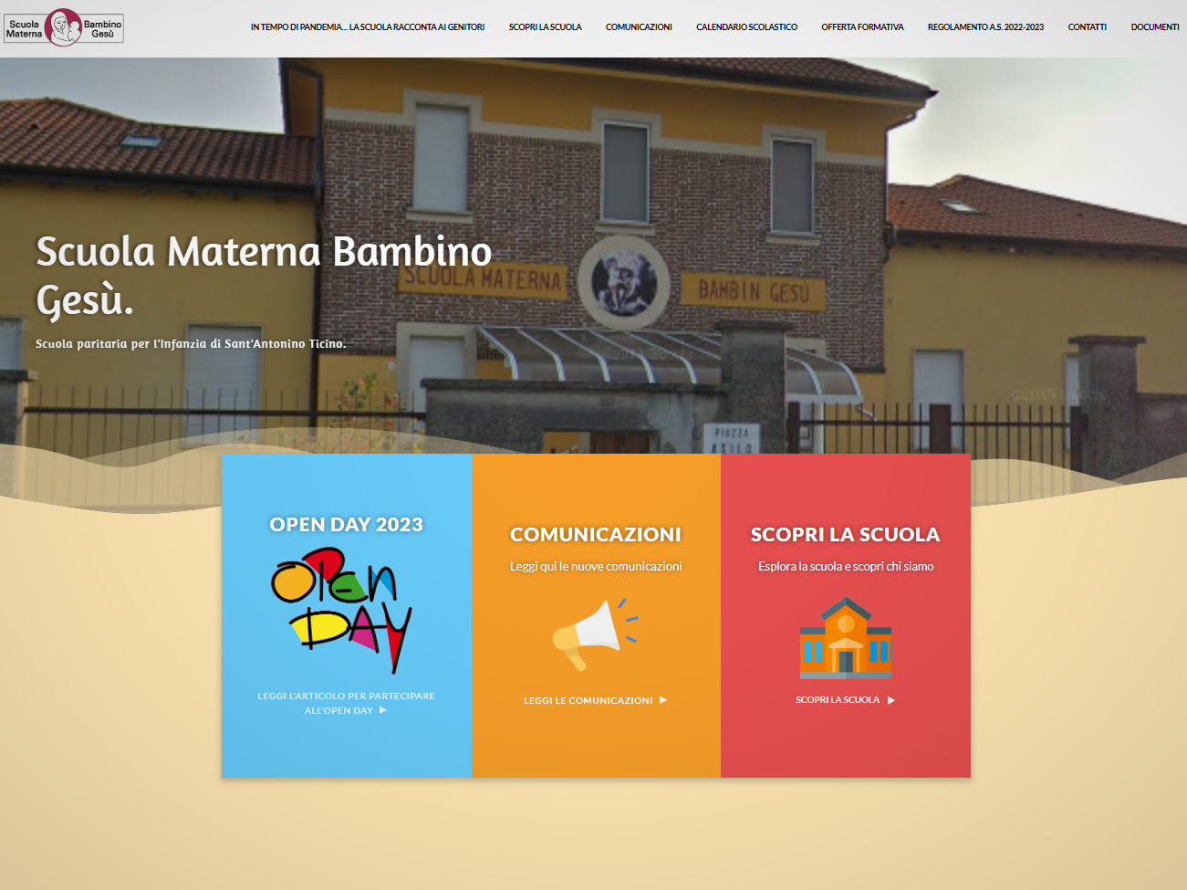 Website for Scuola Materna Bambino Gesù